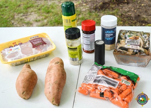ingredients for Dutch oven chicken thighs