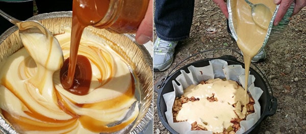 add the caramel topping