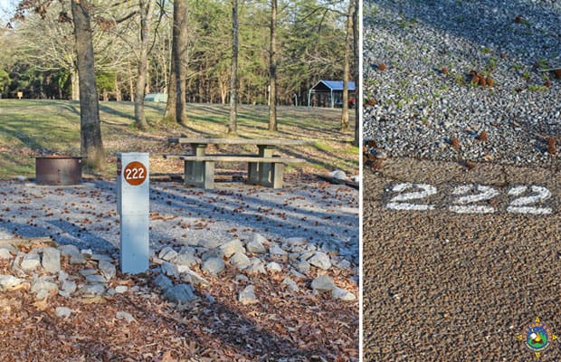 site 222 at Piney Campground