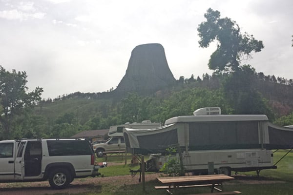 camping at Devil's Tower