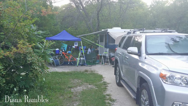 campsite at Tennison Bay campground at Peninsula State Park