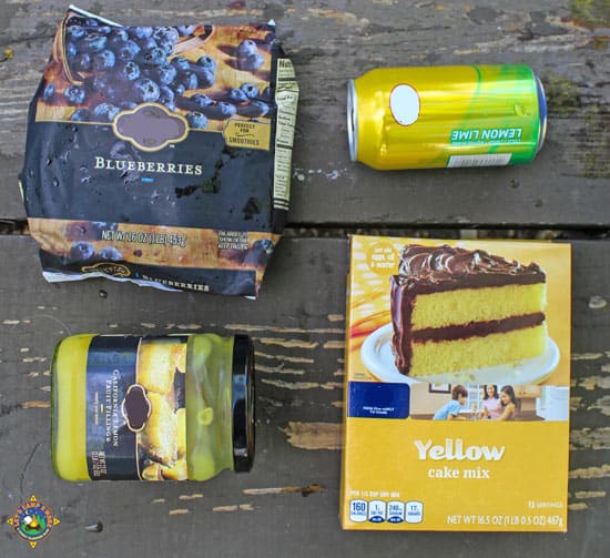 Lemon Blueberry Dump Cake ingredients