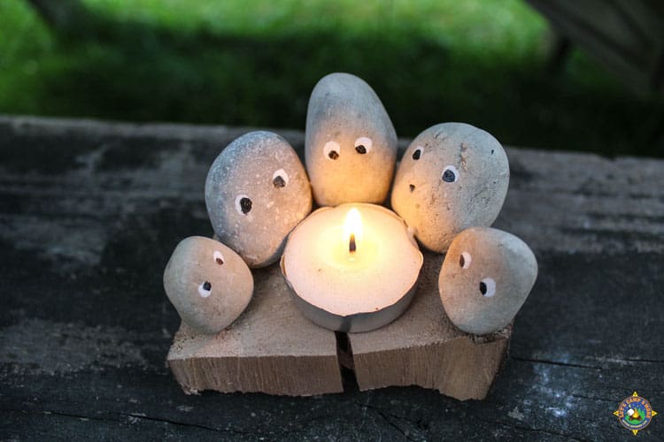 Campfire Family Camping Rock Craft