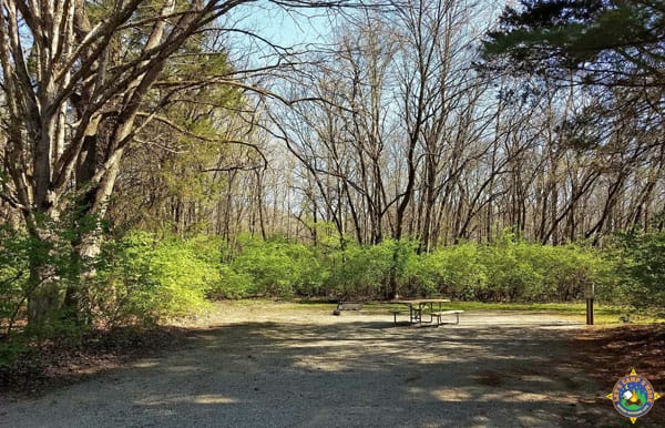 campsite at Fox Ridge State Park Campground