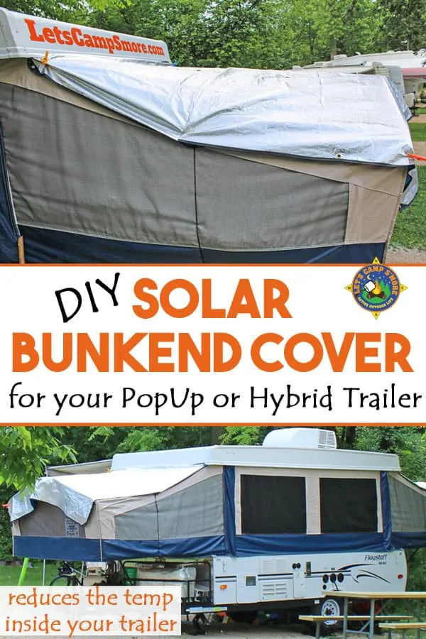 collage of DIY Solar Bunk End Covers