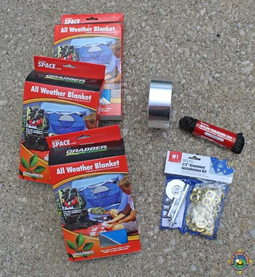 supplies for DIY Solar Bunk end Covers