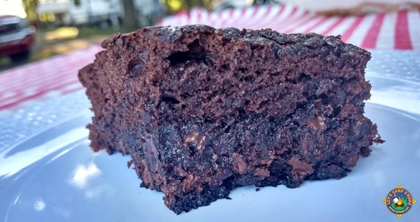 close up of a camping brownie
