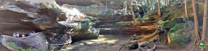 Old Man's Cave Panorama at Hocking Hills State Park