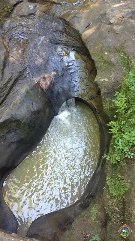 Waterfall into a pool at Hocking Hills