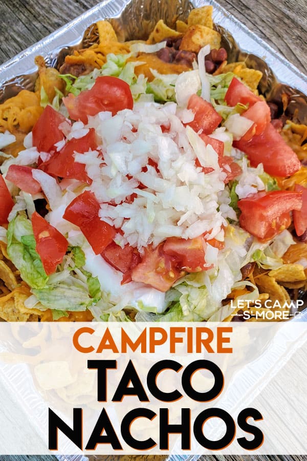 Walking Taco Nachos Made on the Campfire or Grill - These taco nachos are made over the campfire or on the grill. They are a fun spin on classic Walking Tacos, but are even easier to make!