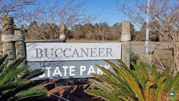 Buccaneer State Park sign
