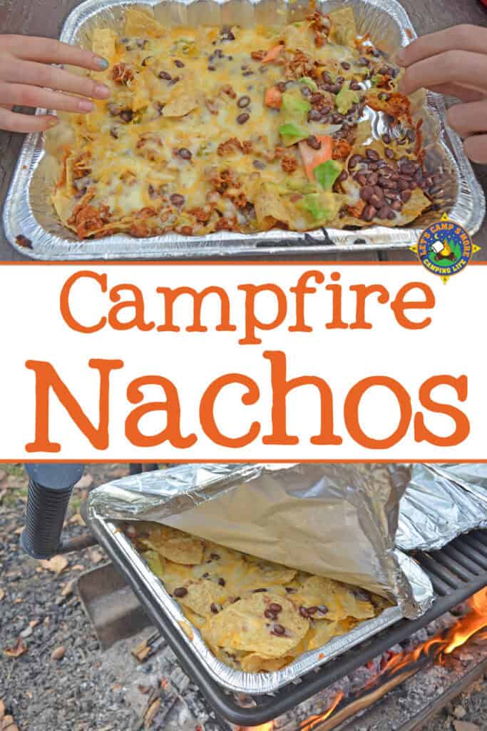 Campfire Grilled Nachos Recipe - Do you love nachos? Make this Grilled Nachos Recipe over the campfire on your next camping trip. They are easy to customize for each person. campfire grilled nachose