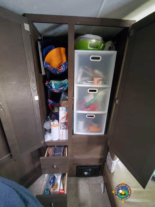 storage closet in an RV