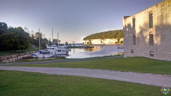 view of the harbor at Fayette State Park