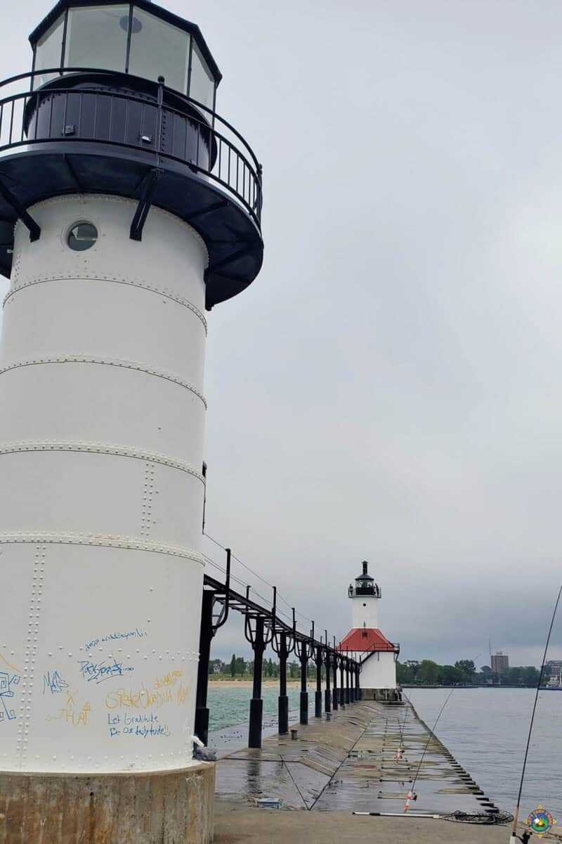 the St Joseph Michigan Lighthouse from the breakwater