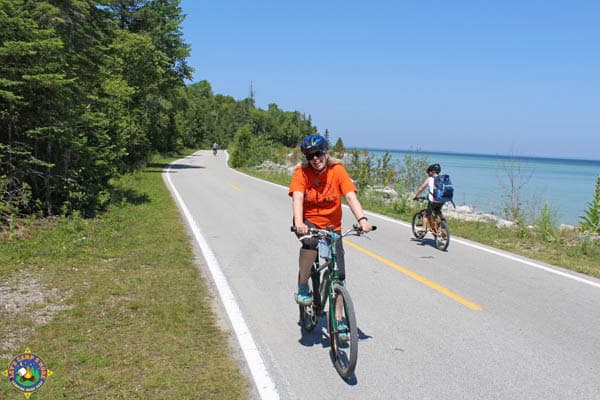 biking around Mackinac Island