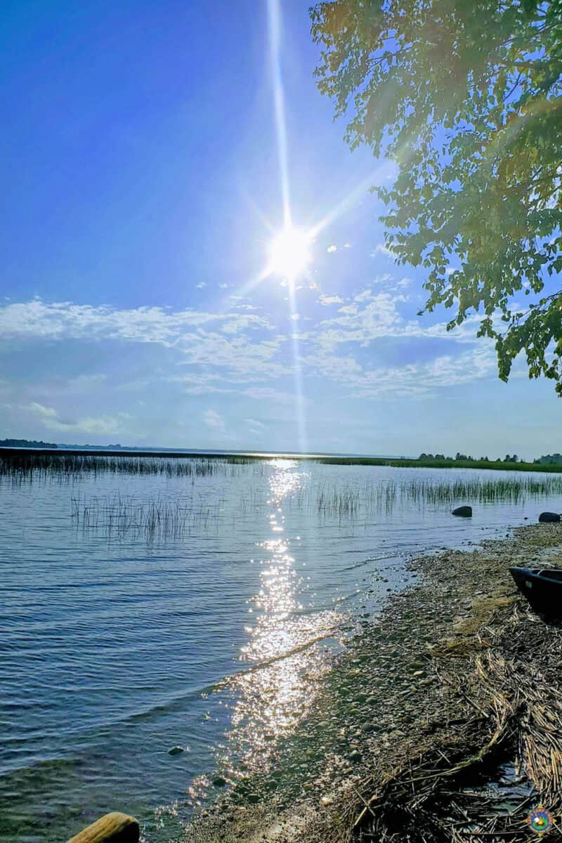 view of the water at Cheboygan State Park on Lake Huron