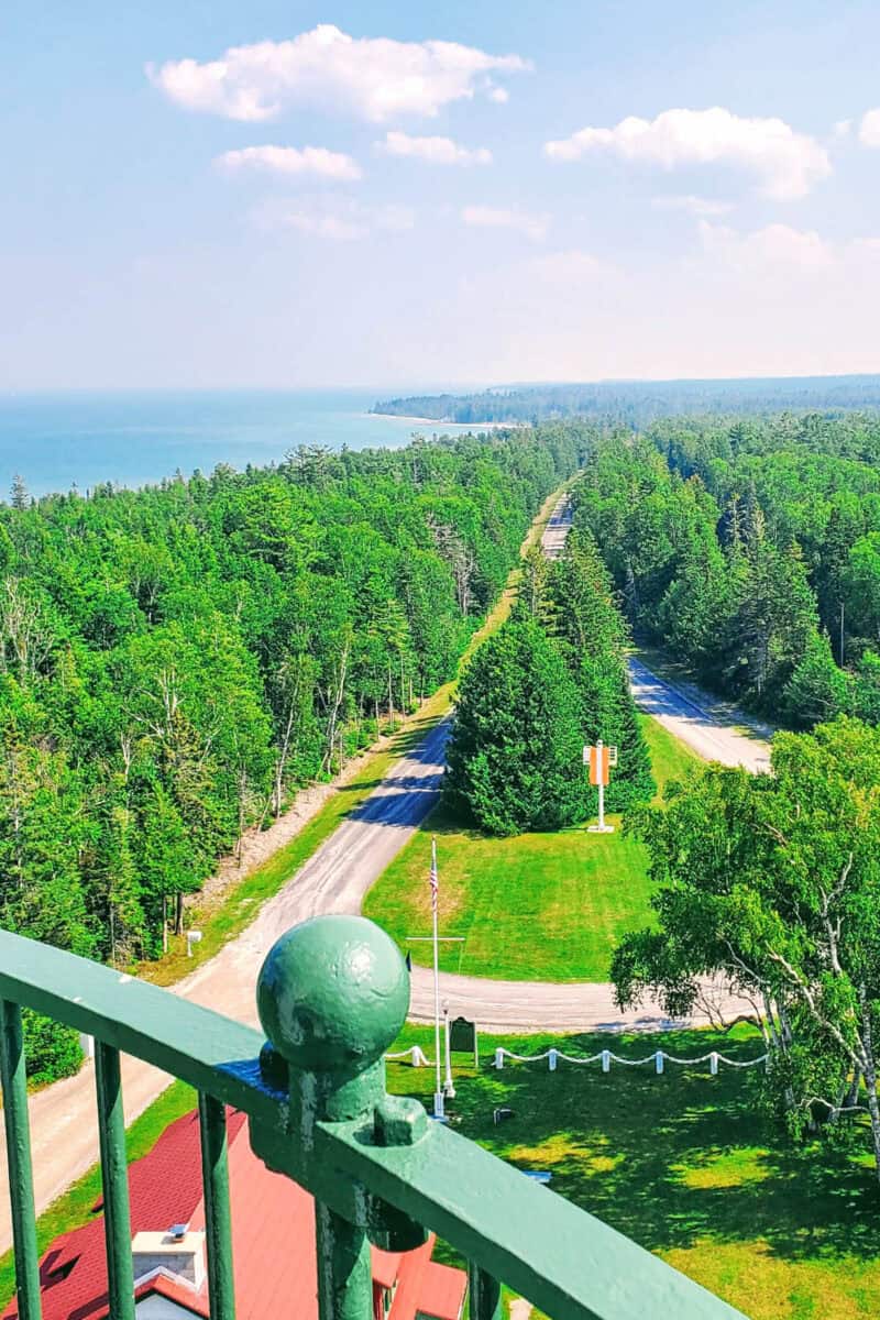 view of Lake Huron from New Presque Isle Lighthouse