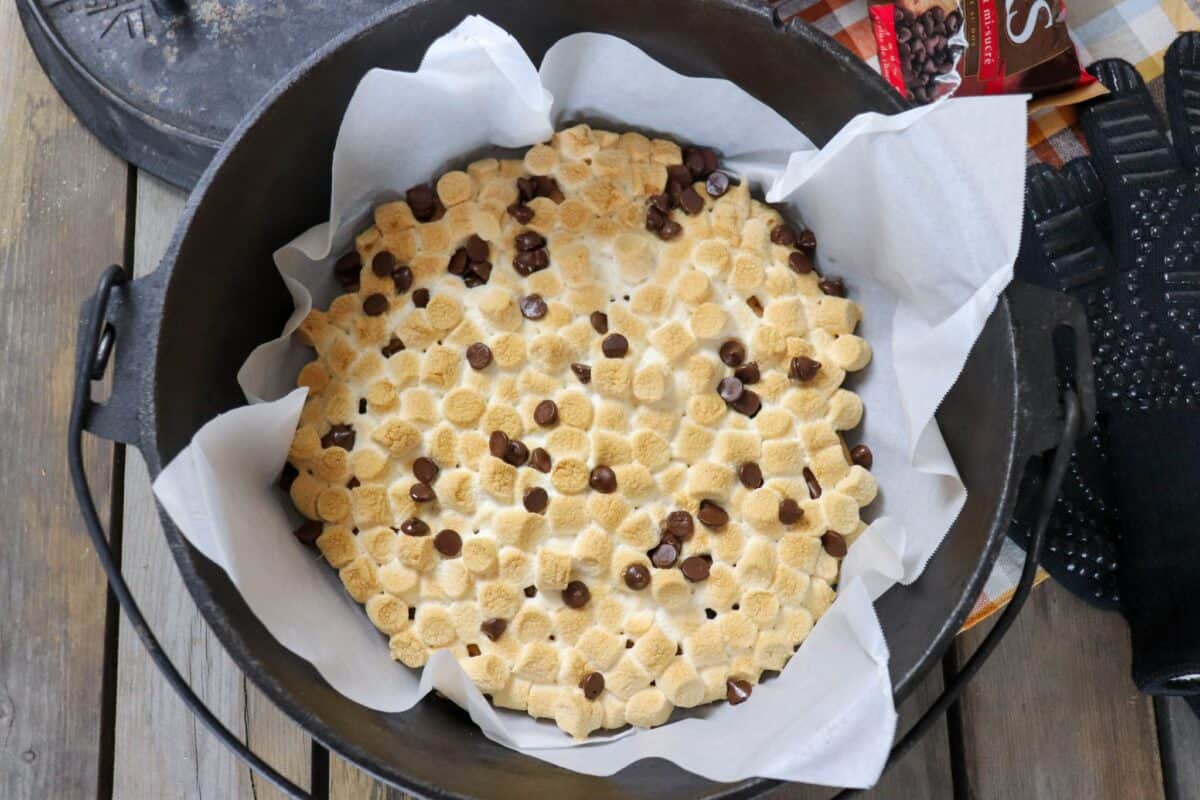S'mores made in a Dutch Oven