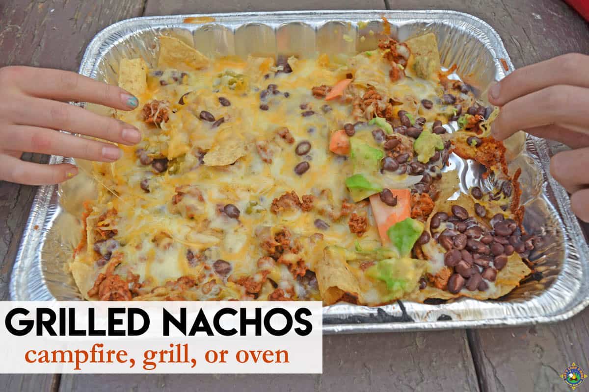 Grilled Campfire Nachos in a Foil Pan