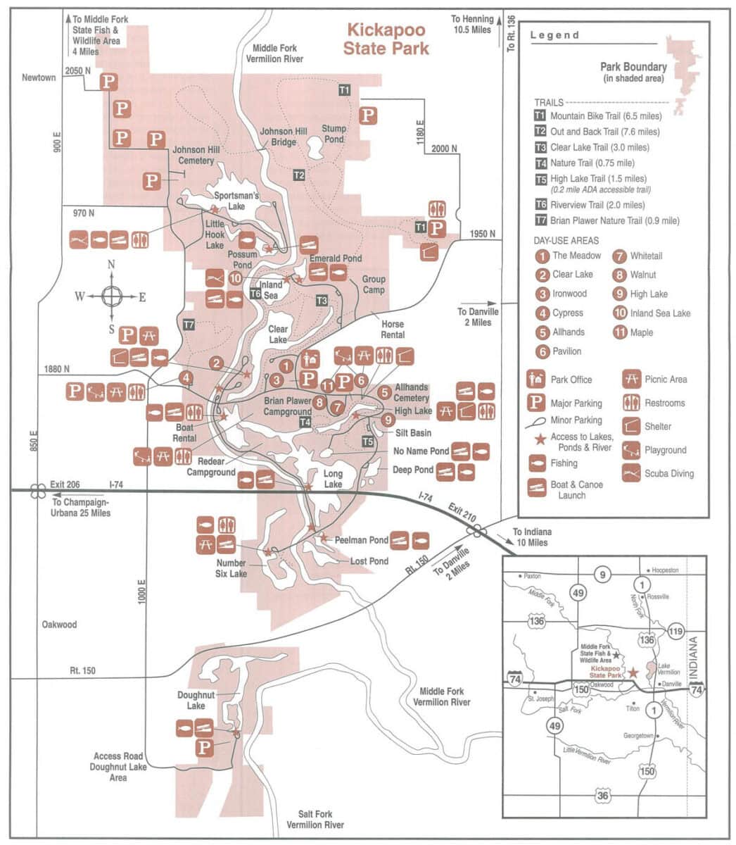 Kickapoo State Park Map Pamphlet