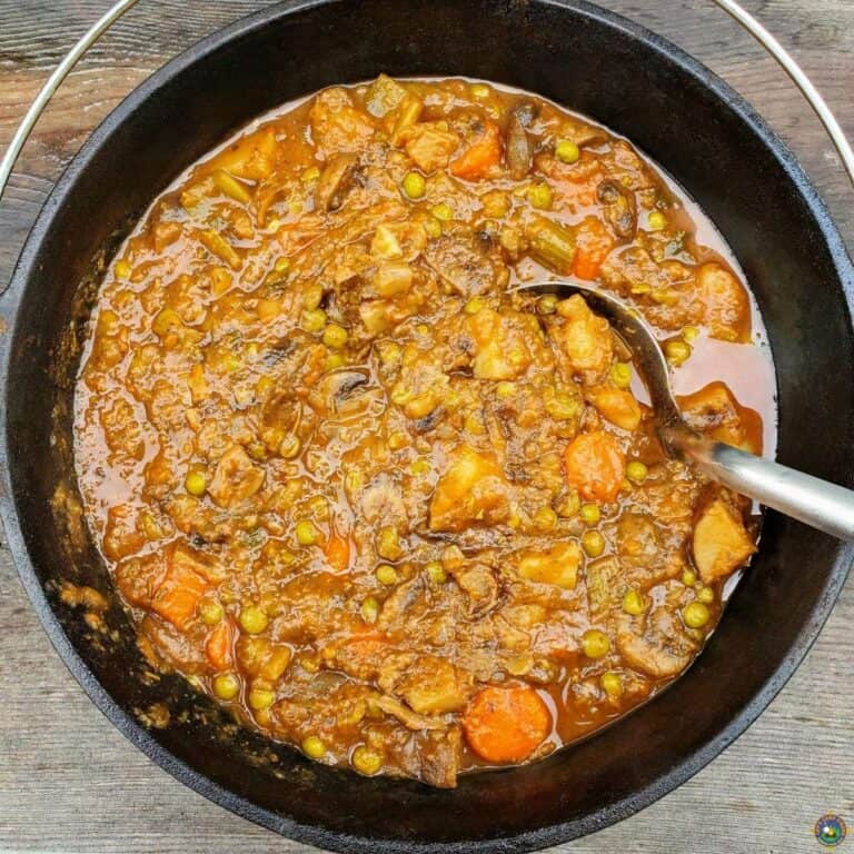 Campfire Beef Stew in a Dutch Oven