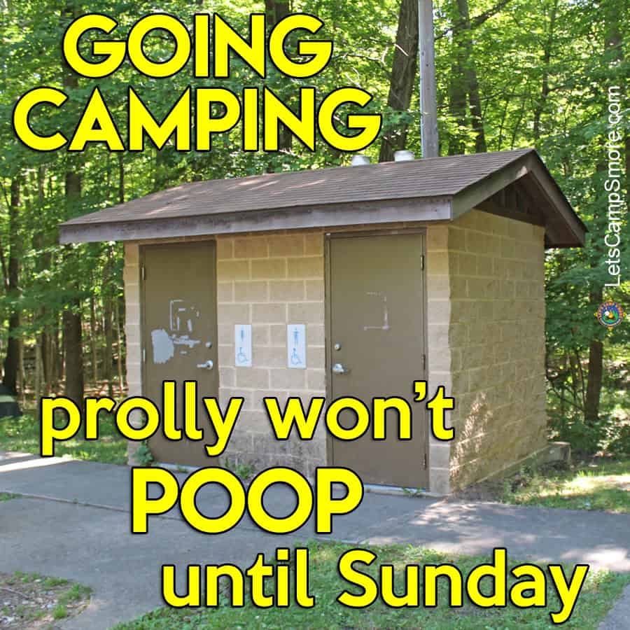 vault toilets with Won't Poop Until Sunday text