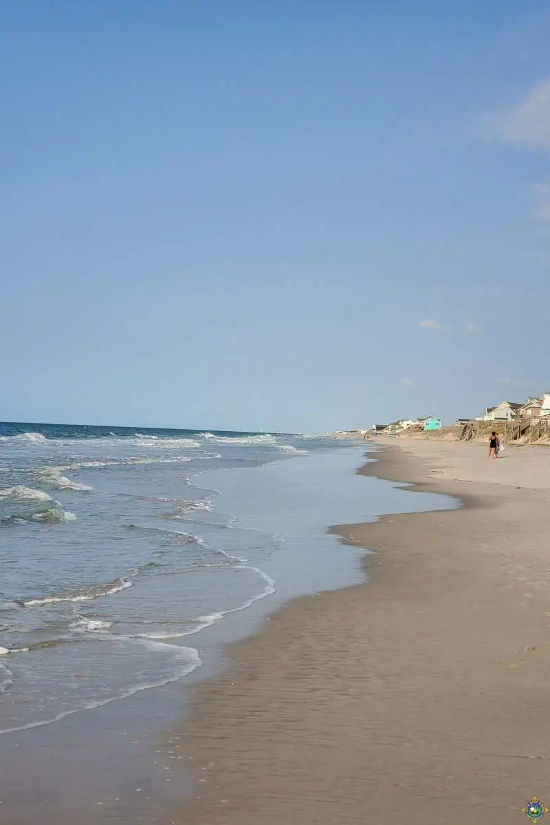 beautiful beach on Topsail Island North Carolina