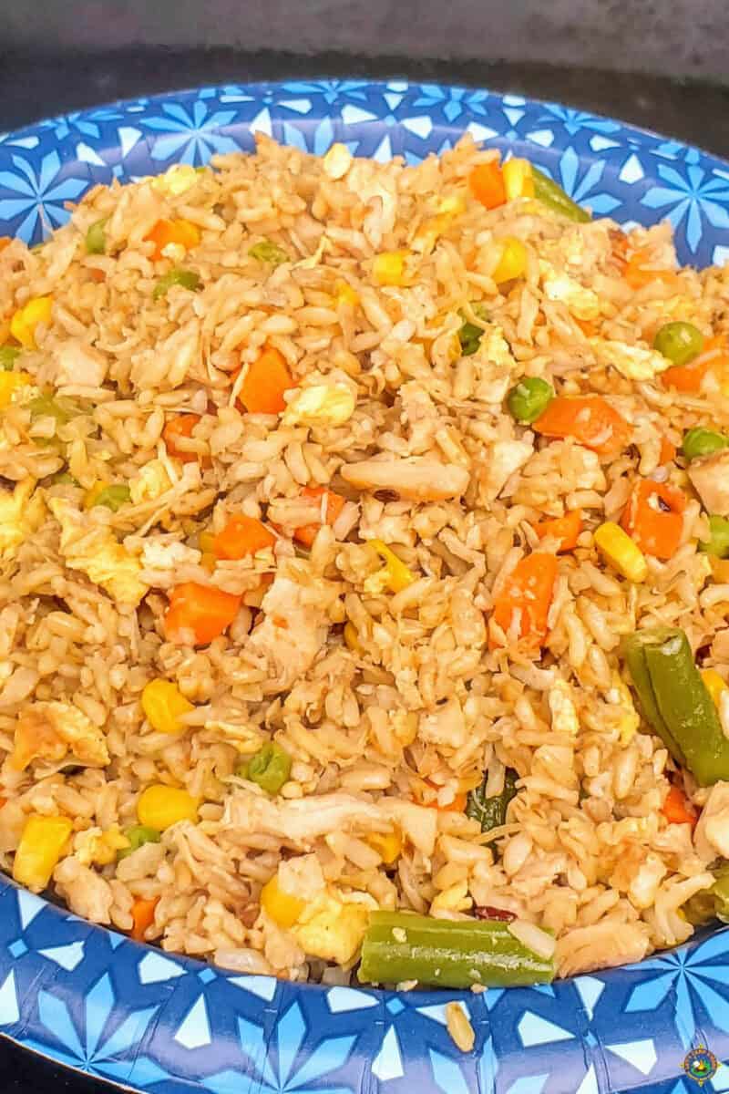 close up of Chicken Fried Rice on a plate