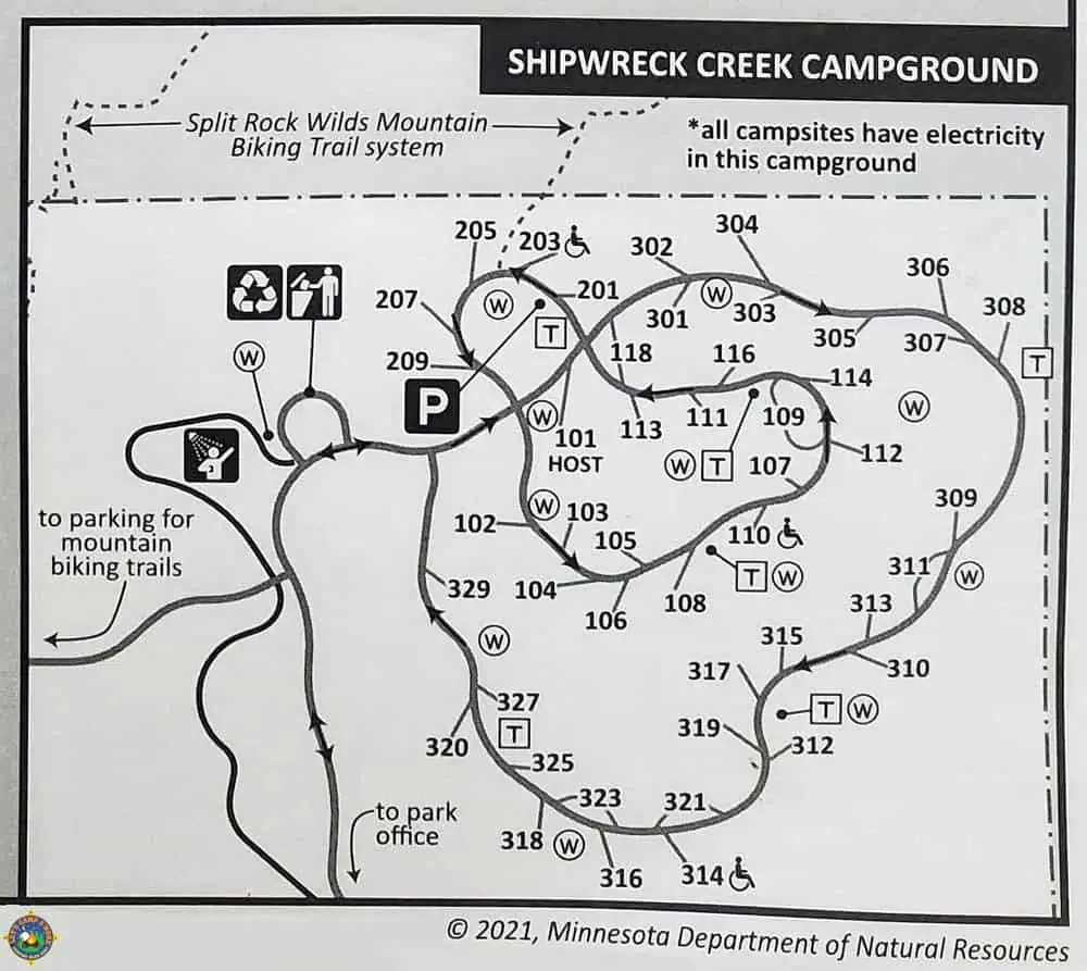 Shipwreck Creek Campground Map