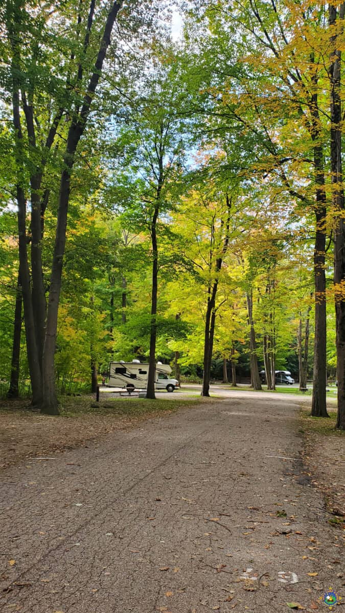 Campsites at PJ Hoffmaster State Park
