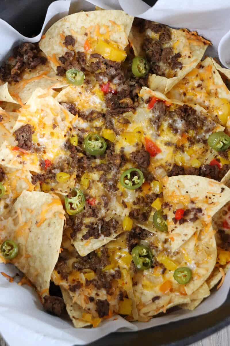nachos in a Dutch oven