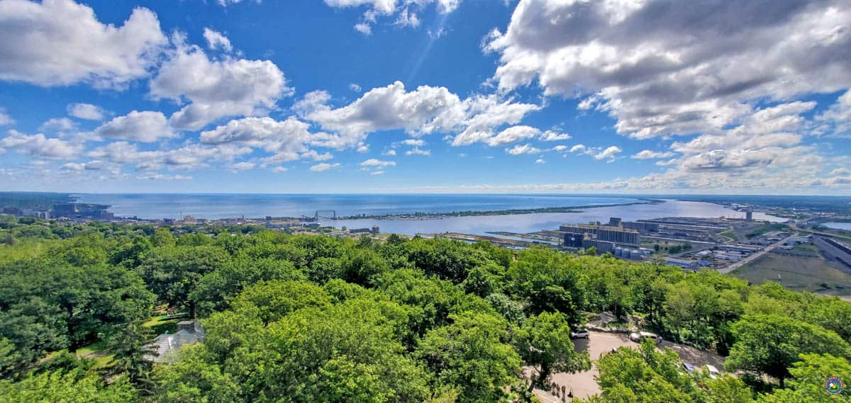 View of Duluth from Enger Tower Park