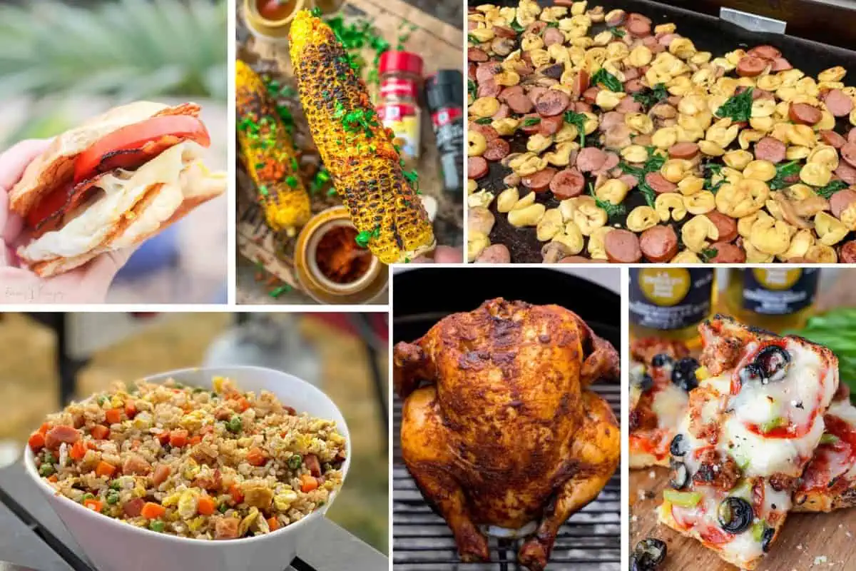 collage of fireban and blackstone recipes
