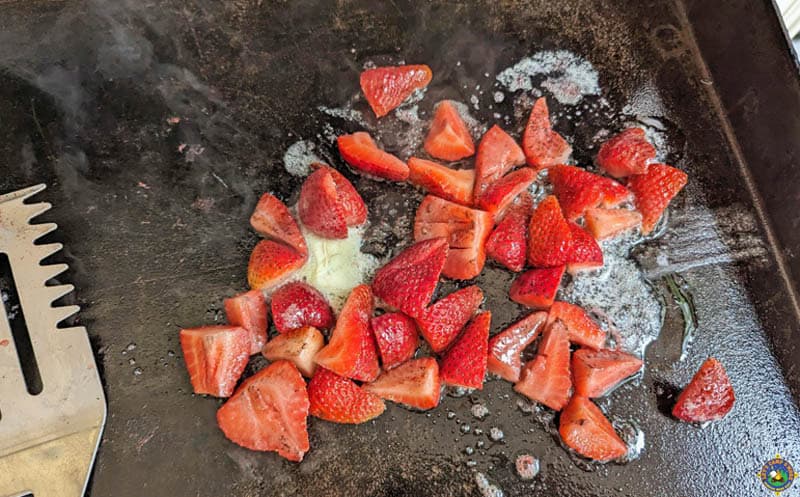 Grilling Strawberries on a Flat Top Griddle