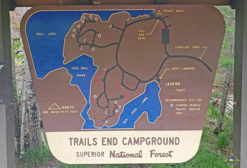 Trails End Campground Map Minnesota