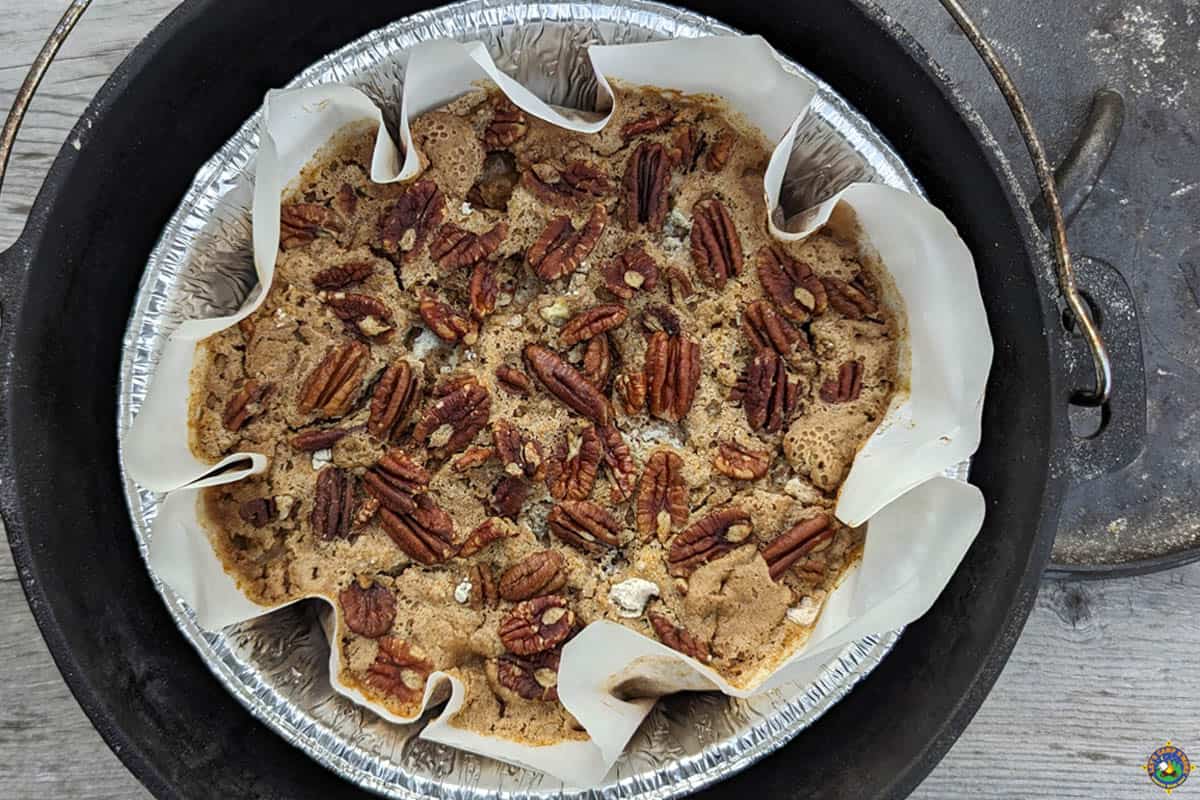 Apple Spice Cake in a Dutch Oven
