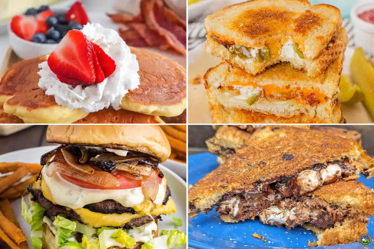 4 meals made on the Blackstone