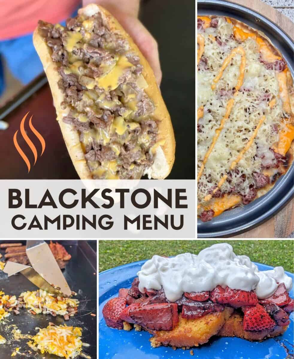 collage of easy Blackstone recipes