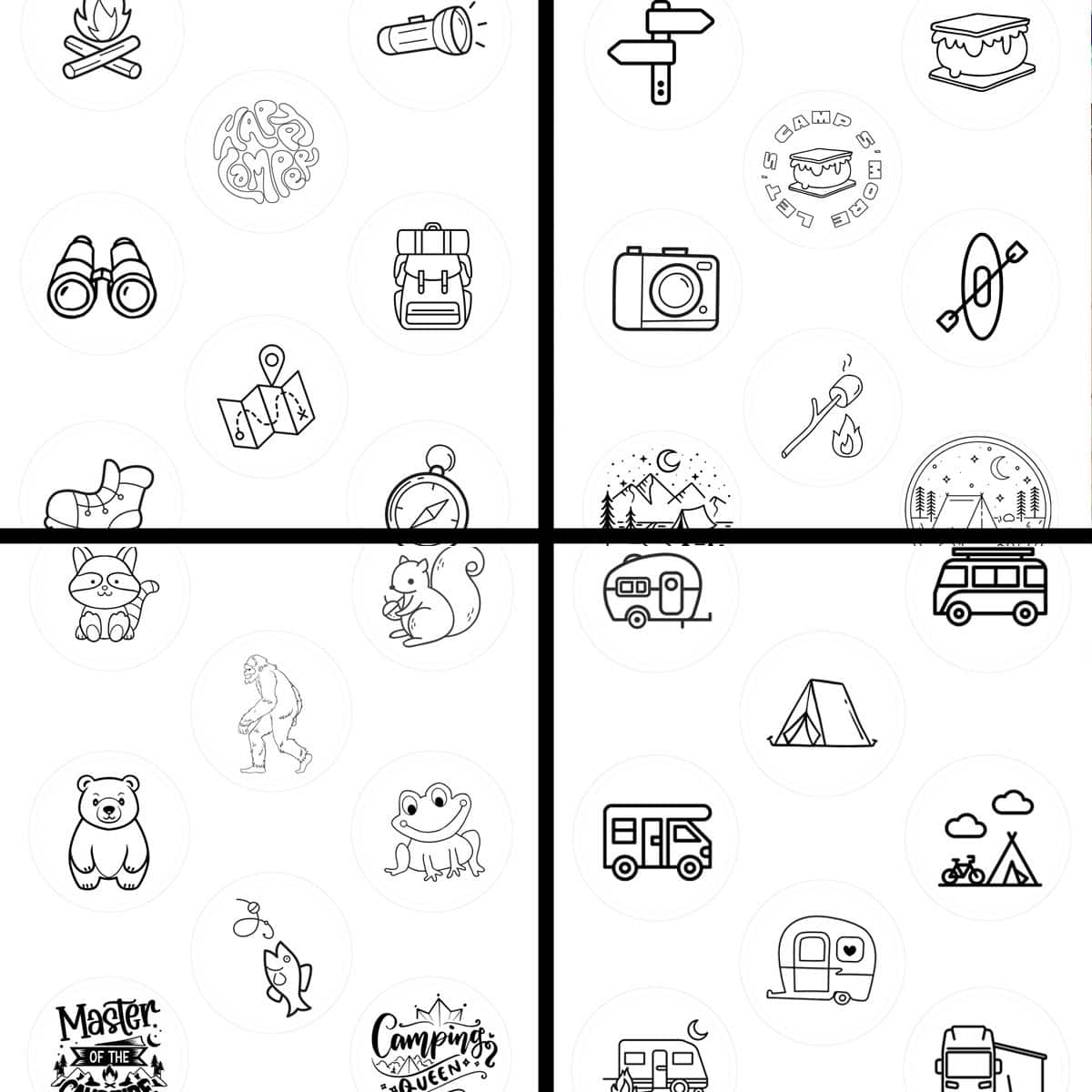 32 Camping Designs Printables
