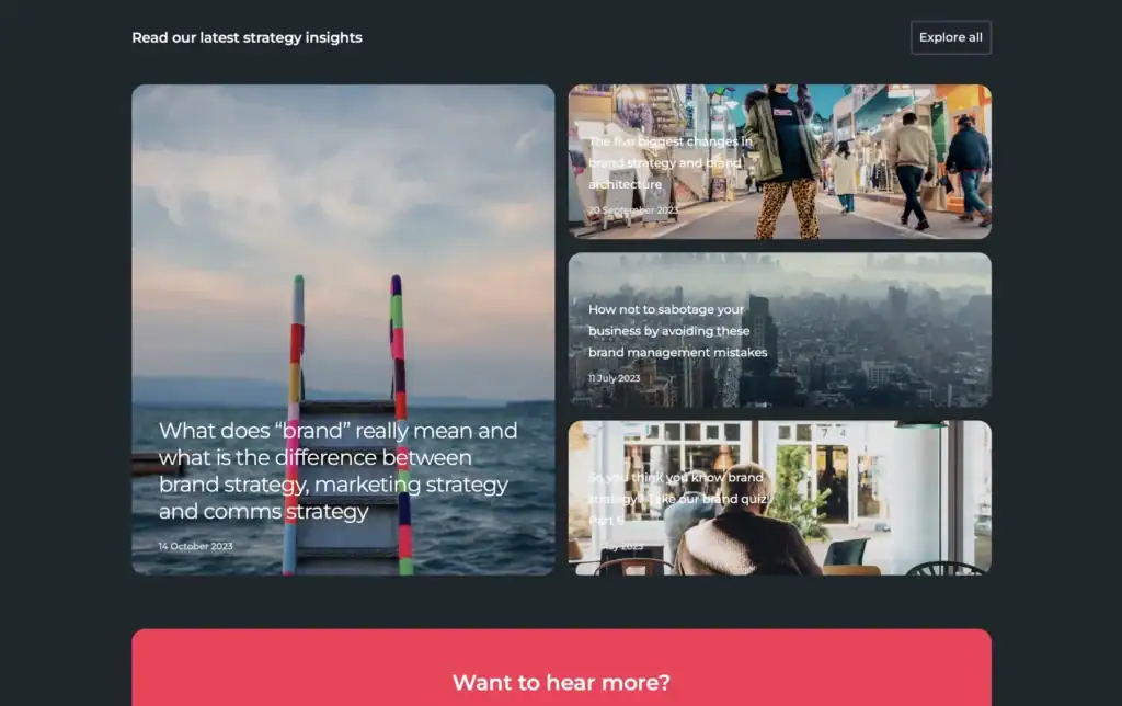 Brandstruck WordPress case study articles