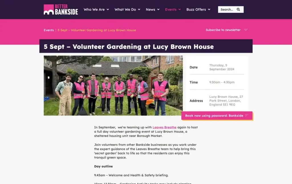 Better Bankside WordPress news and events
