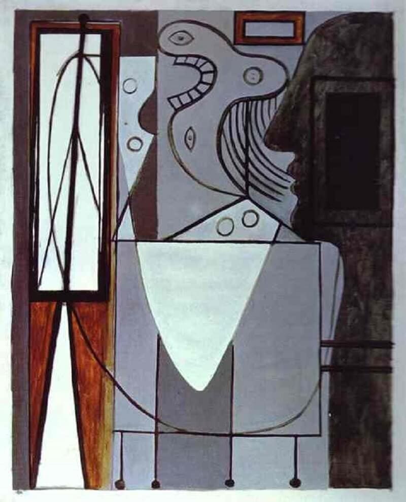 Pablo Picasso: Picasso sziluettje és fiatal síró lány, pablo-ruiz-picasso.net 