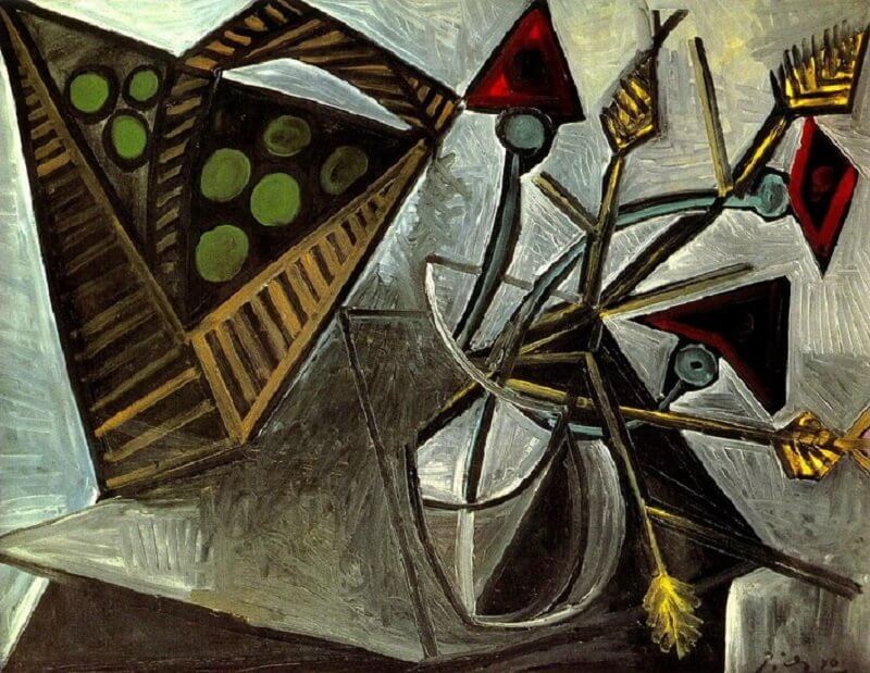 Pablo Picasso: Csendélet gyümölcskosárral, pablo-ruiz-picasso.net 