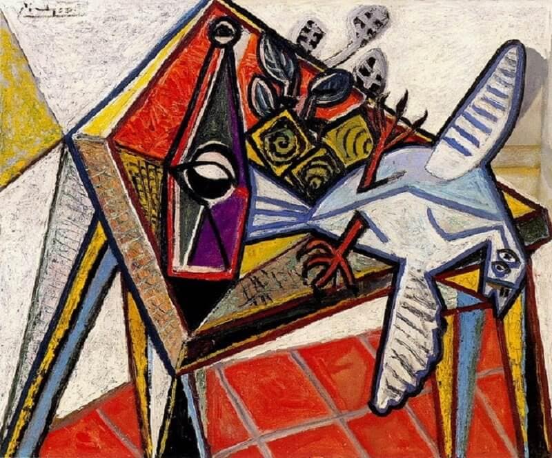 Pablo Picasso: Csendélet galambbal, pablo-ruiz-picasso.net