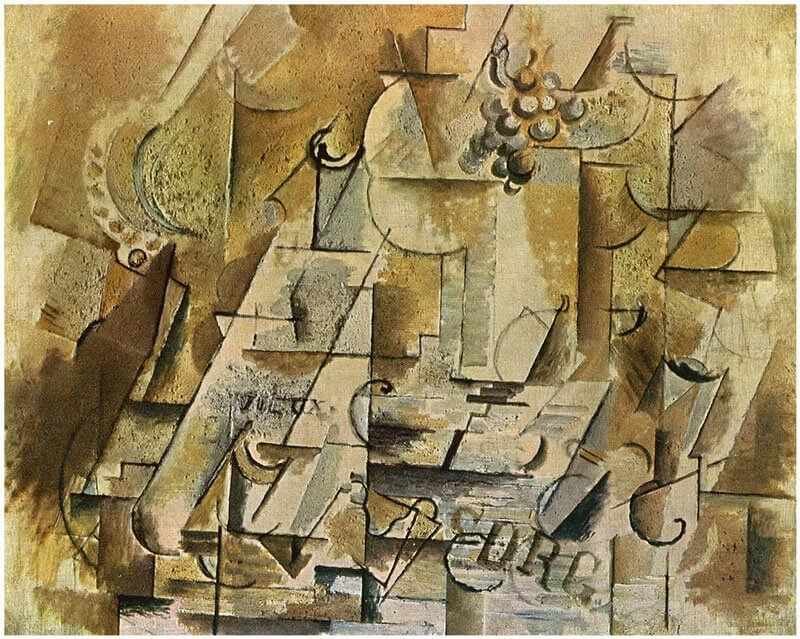 Georges Braque: Csendélet egy fürt szőlővel, wikiart.com