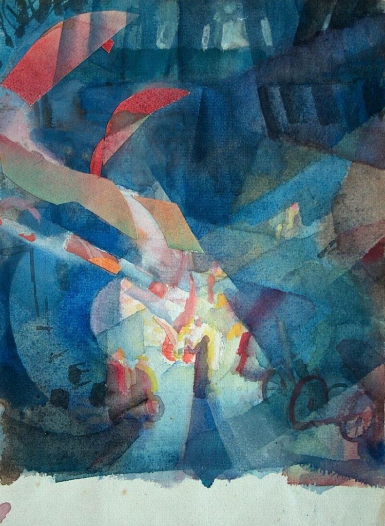 Schubert Ernő: Illusztráció Paul Claudel Angyali üdvözletéhez, mng.hu 