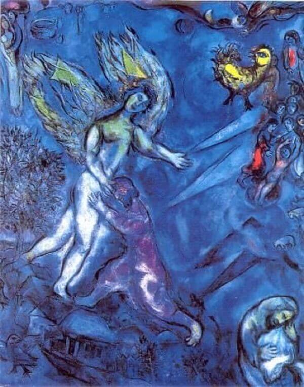 Marc Chagall: Jákob és az angyal, pinterest.com 