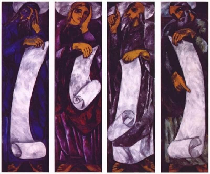 Natalja Goncsarova: Az evangélisták, wikiart.org 