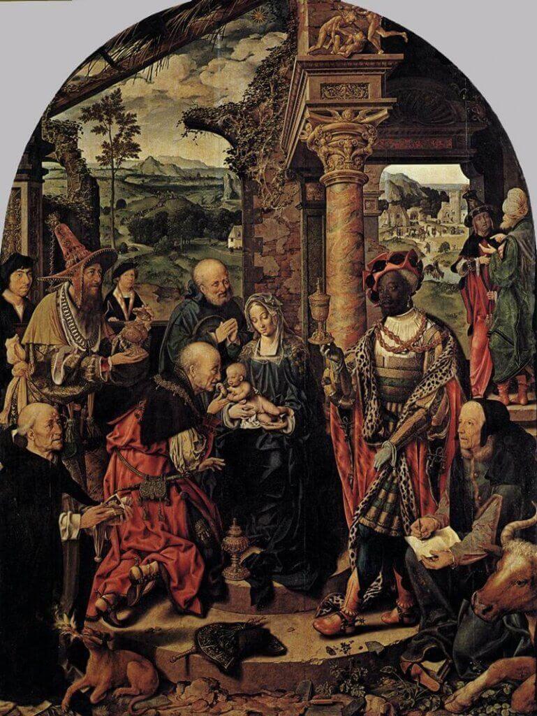 Joos Van Cleve: A Háromkirályok imádása
